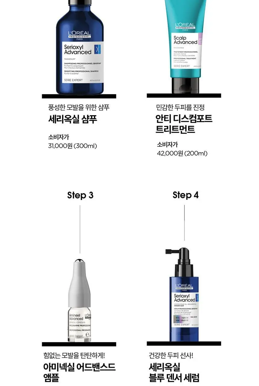 [가는모발용] 로레알 프로페셔널 세리옥실 샴푸 300ml 상세페이지 6